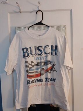 White Busch Light Racing Team Graphic Tee